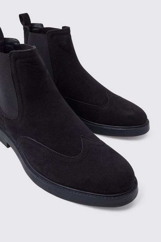 Chelsea-Stiefel aus Wildlederimitat
