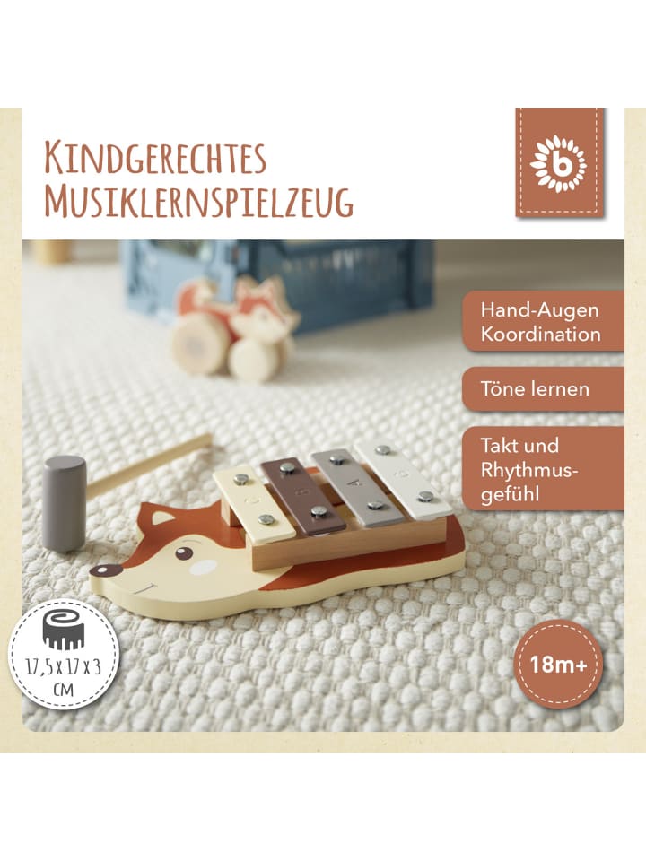 Bieco Spielwaren Xylophon Fuchs - ab 12 Monate in Braun günstig kaufen onesize