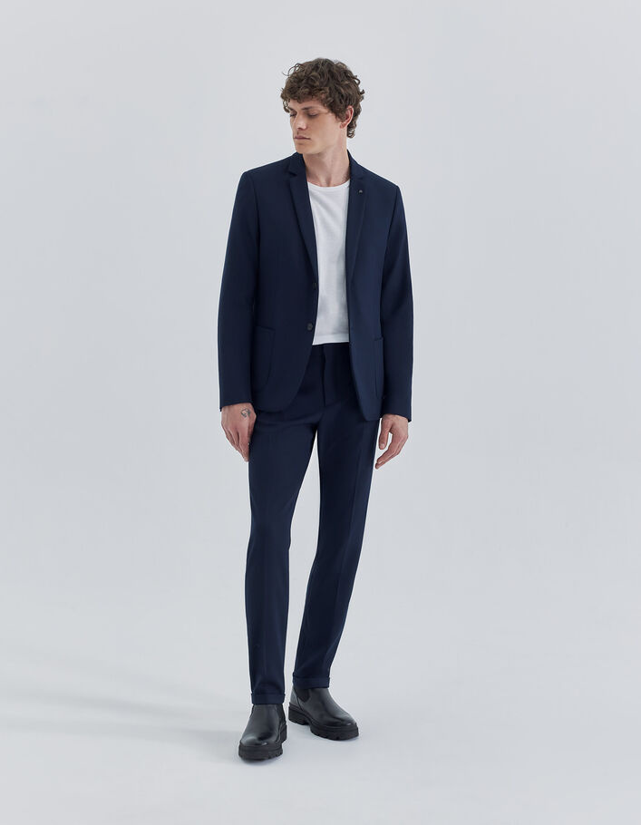 Pantalon de costume marine dobby TRAVEL SUIT Homme