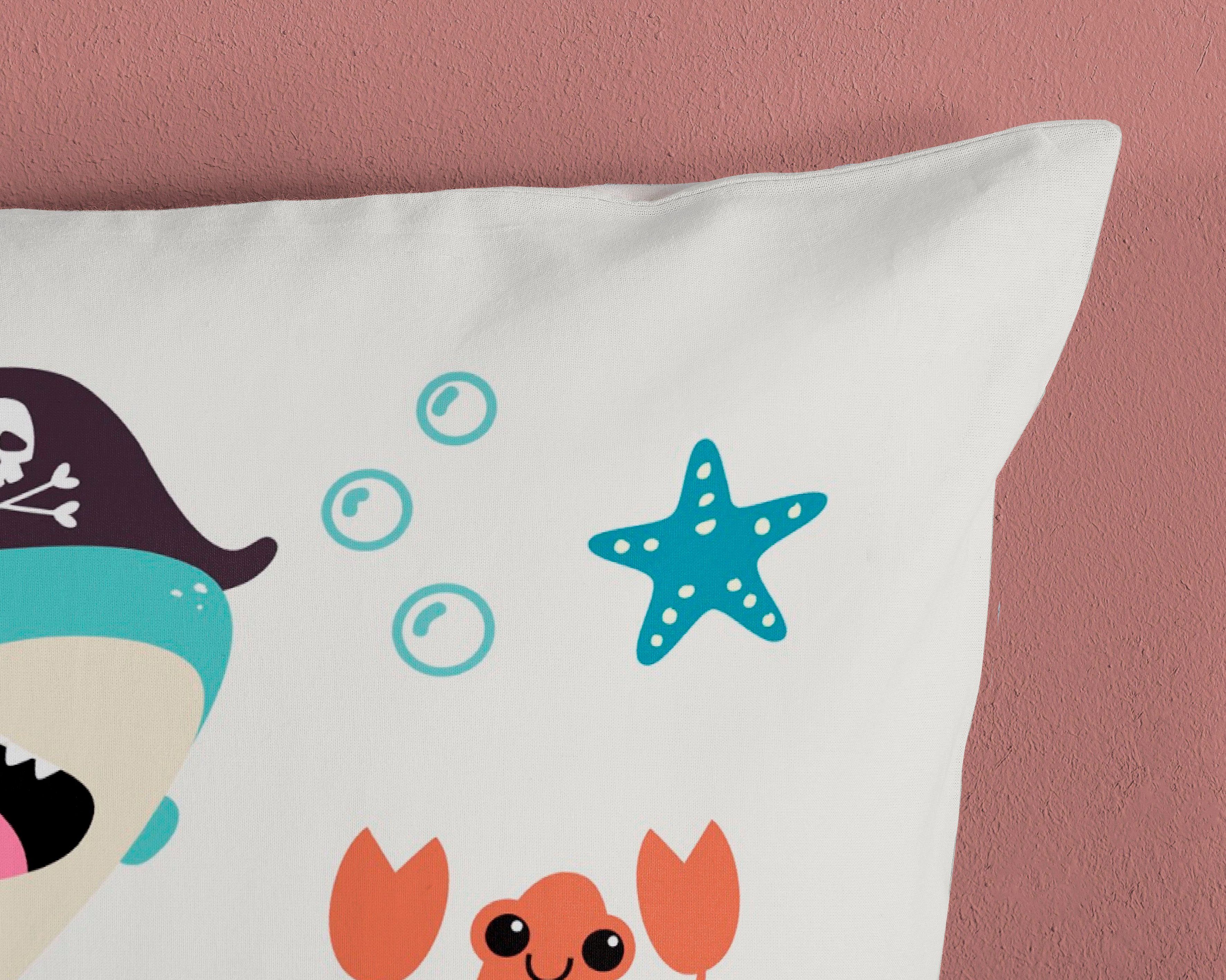 Kinderbettwäsche Seaworlds, good morning, Renforcé, 2 teilig, 100% Baumwolle