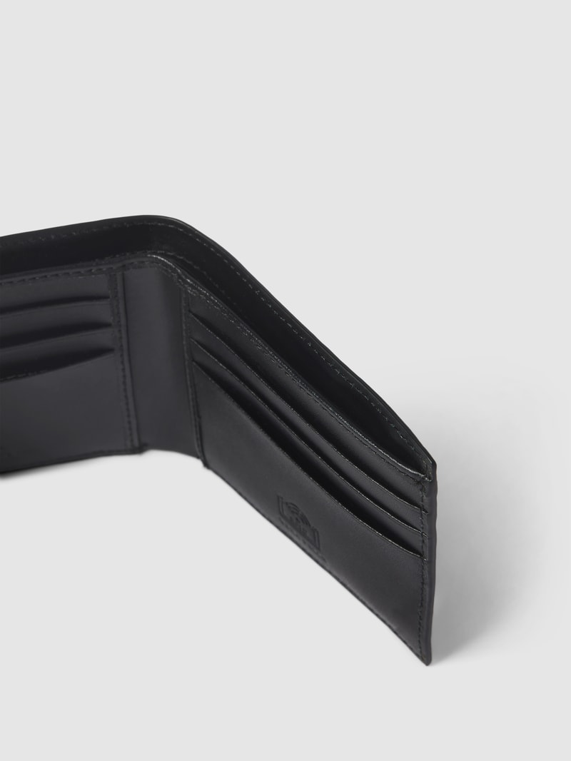 Portemonnaie mit Label-Detail Modell 'MARNIER' in schwarz