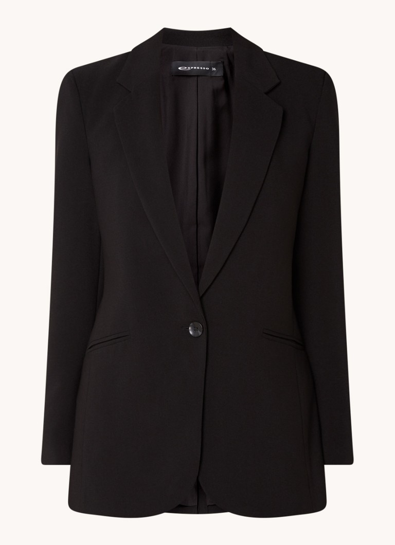 Expresso  Noos blazer met schoudervulling en stretch
