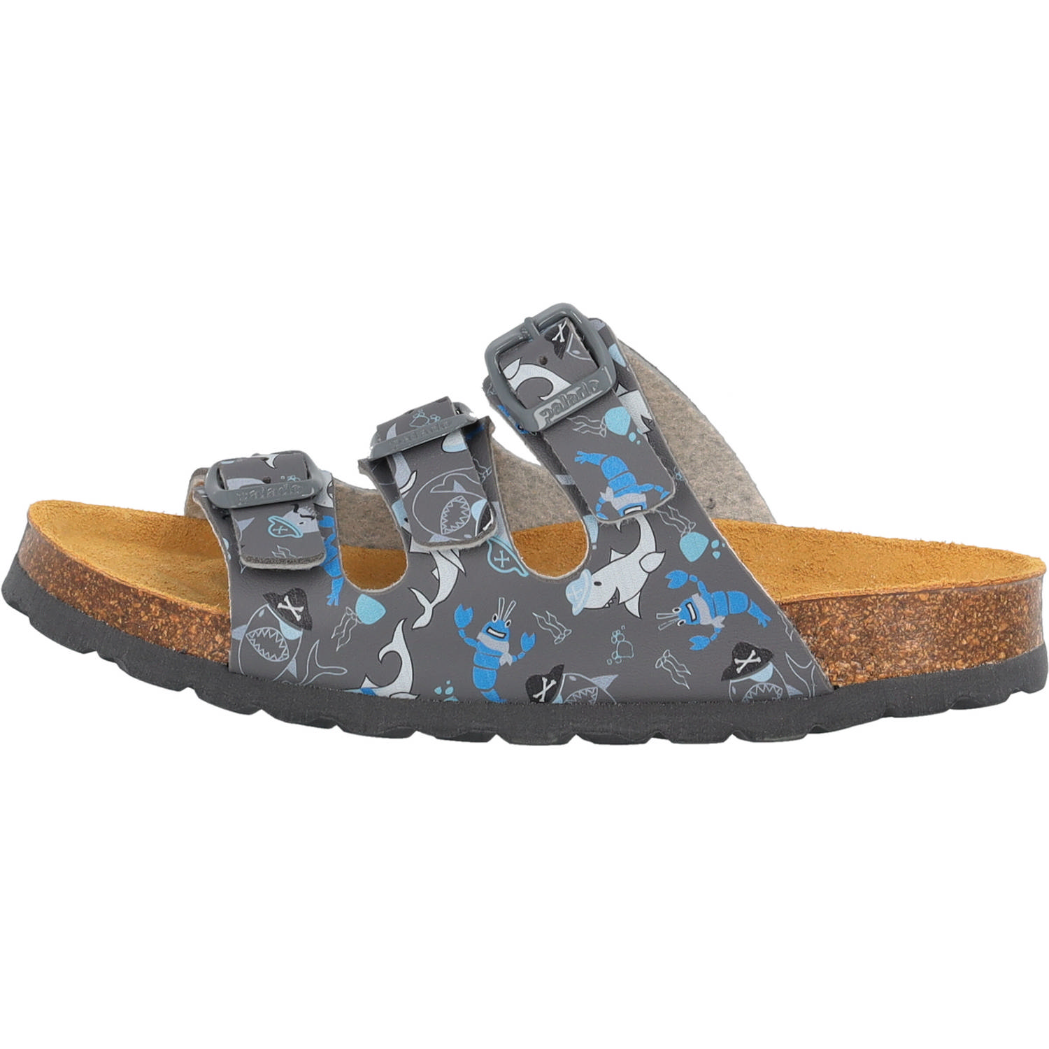 Palado Kids Capri B Print, Pantoletten, Kinder, Grau Nautic