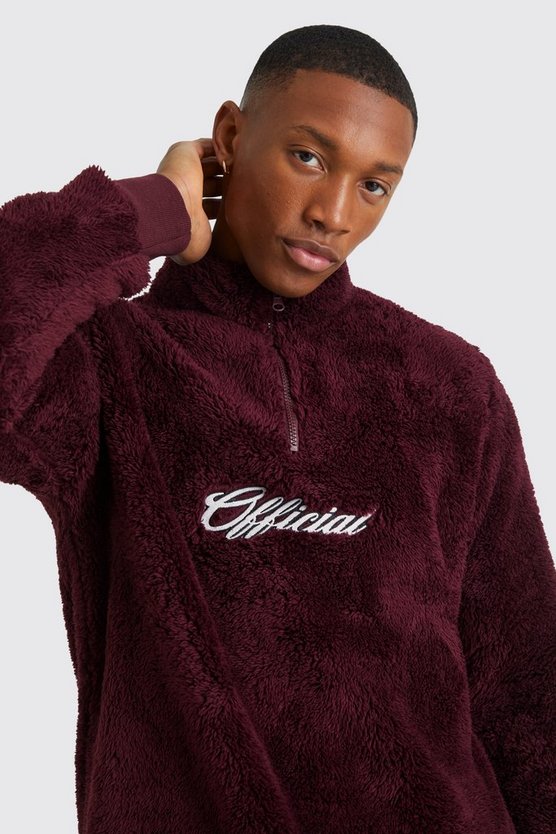 Official Borg-Sweatshirt mit 1/4 Reißverschluss