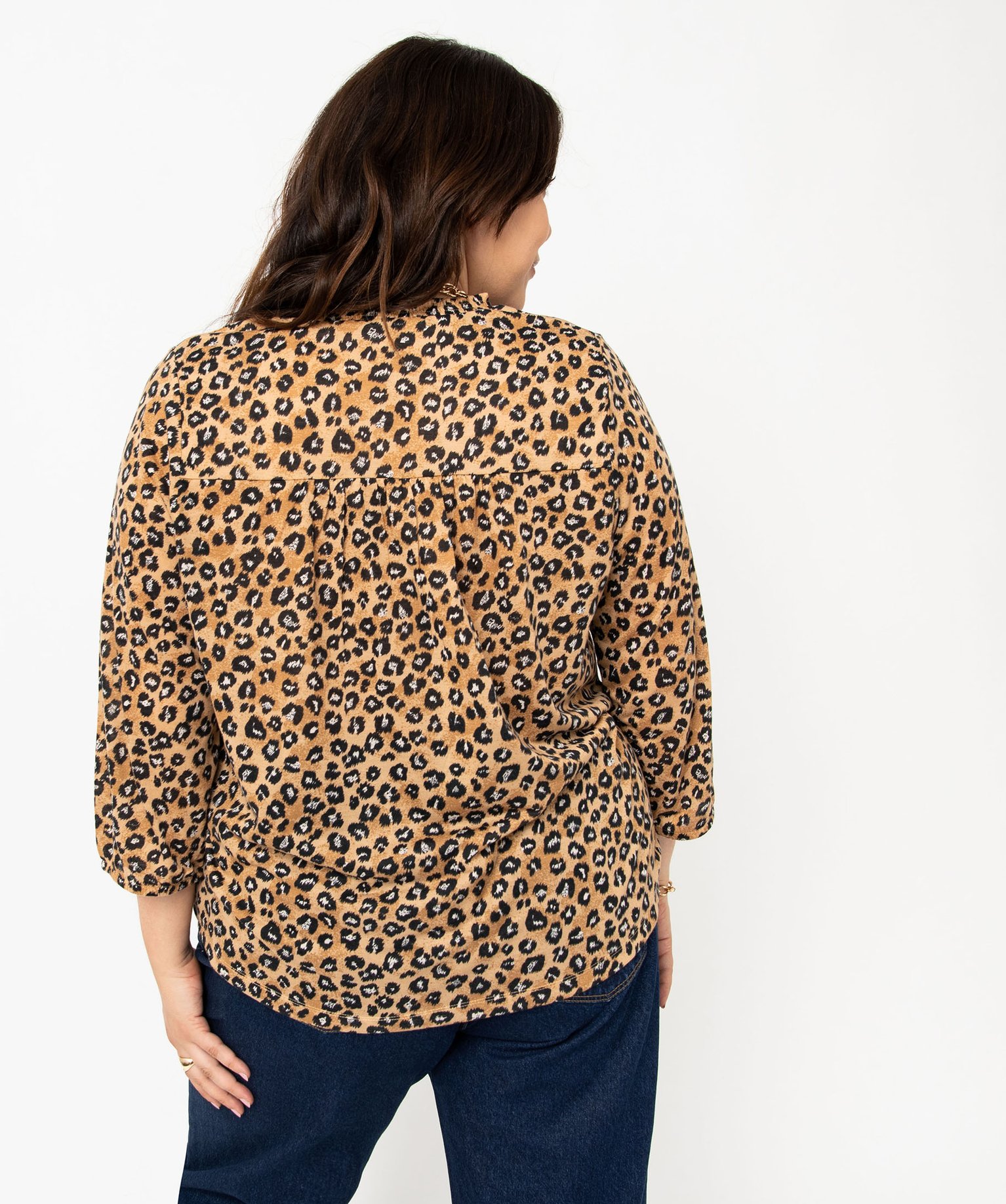 Tee-shirt femme grande taille à manches 3/4 imprimé imprime | GEMO