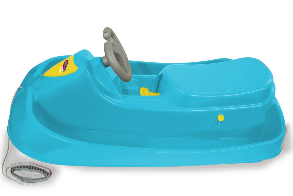 Jamara e.K. JAMARA-461101-Snow Play Bob Ralley 100 cm blau mit Lenkrad