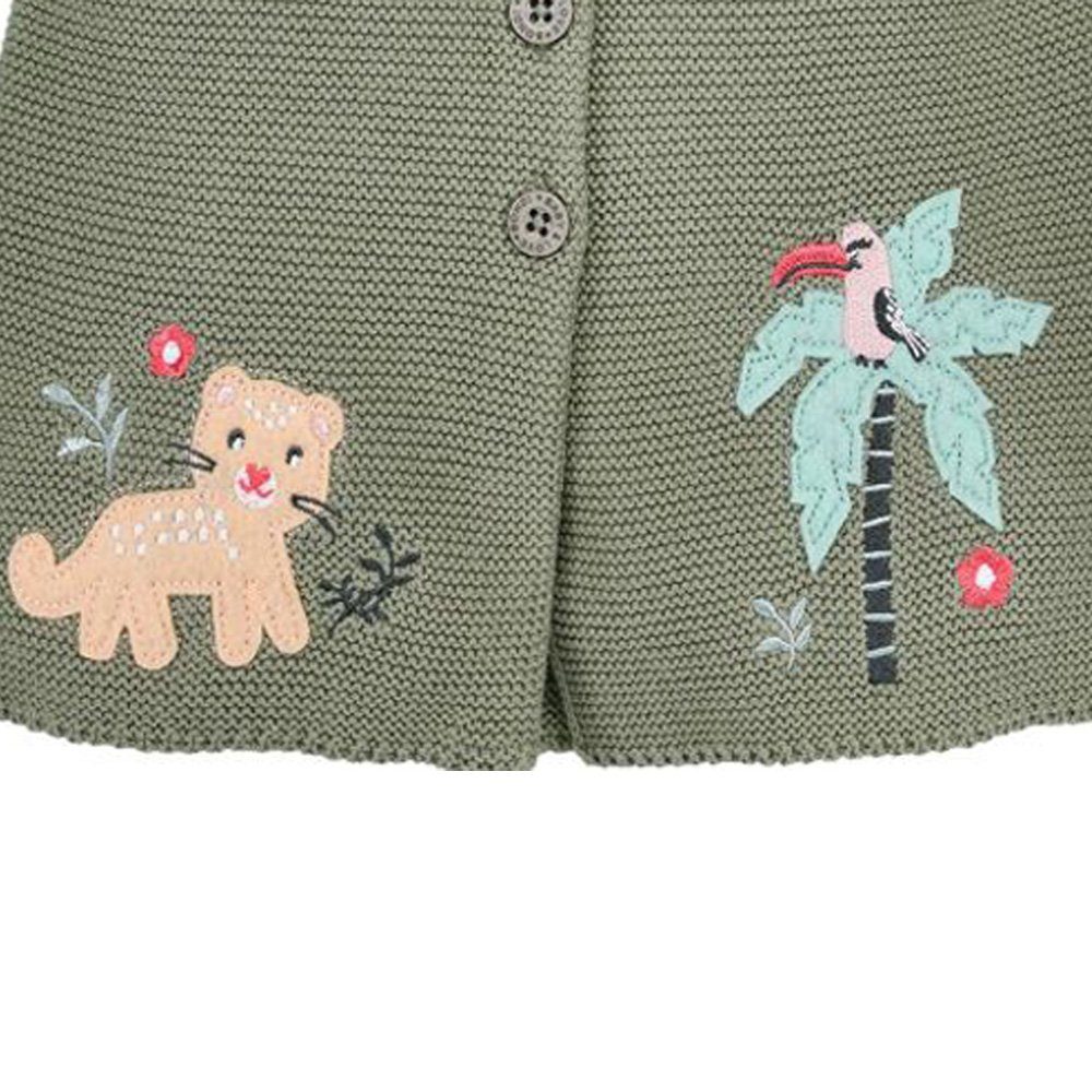BONDI Strickjacke Baby Mädchen Strickjacke 'Jungle' 86604, Olivgrün