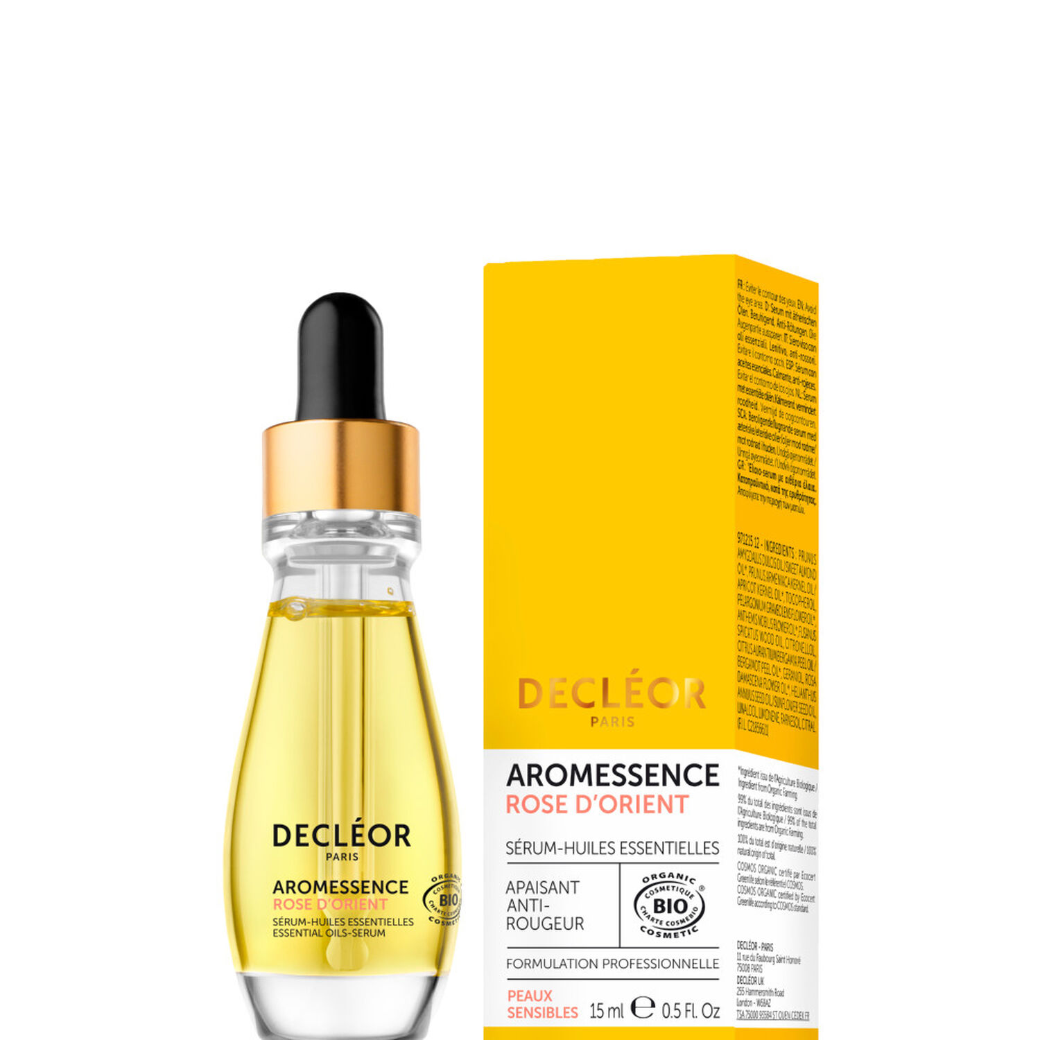 Decléor Aromessence Sérum Huiles Essentielles Rose D'Orient Sérum Visage Apaisant 15 ml