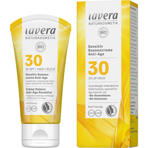 LAVERA sensitiv Sonnencreme anti-age LSF 30  50 ml  Creme