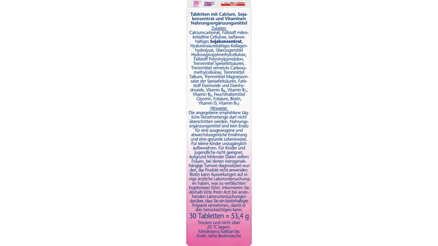 Doppelherz Aktiv-Meno Soja-Isoflavone + Calcium + D3 30 Tabletten