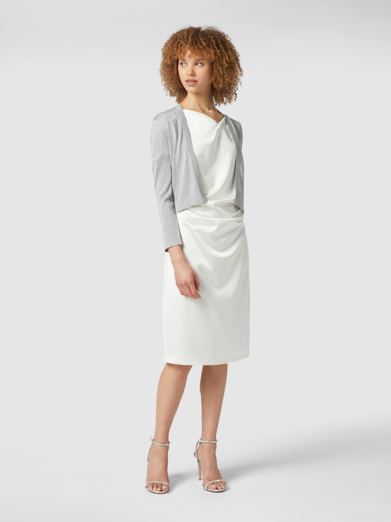 Bolero mit Effektgarn in silber meliert