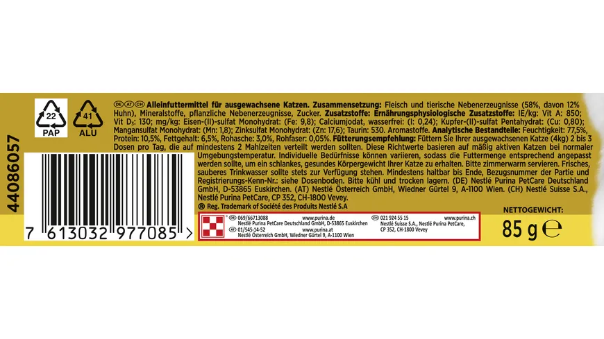 PURINA GOURMET Gold Feine Pastete mit Huhn 85 g