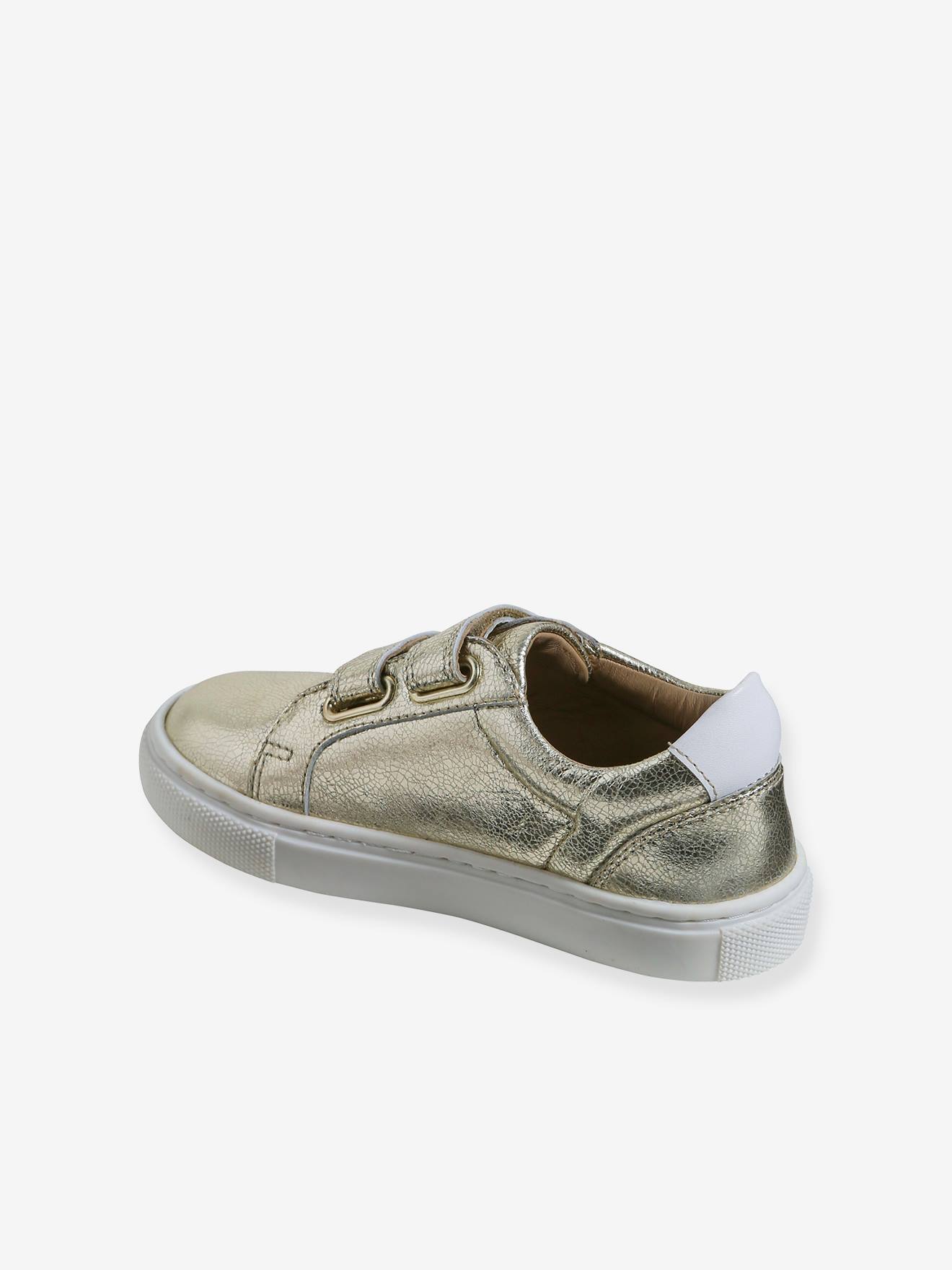 Vertbaudet Kinder Sneakers in Metallic-Optik - gold