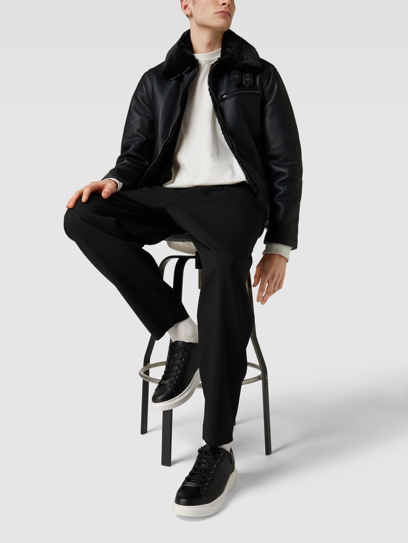 Sneaker mit Label-Print Modell 'VIBO' in schwarz