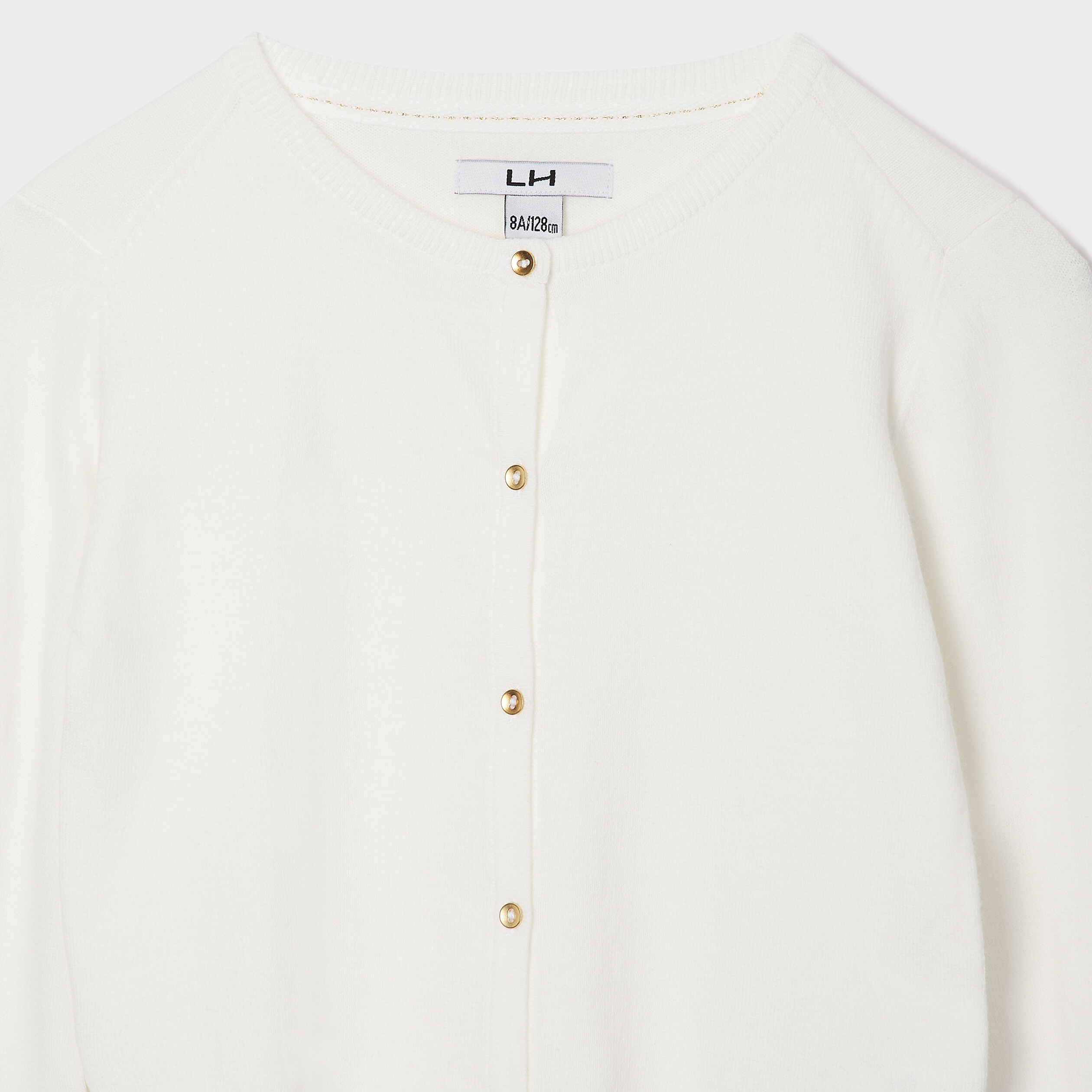 Gilet boutonné ivoire fille | La Halle