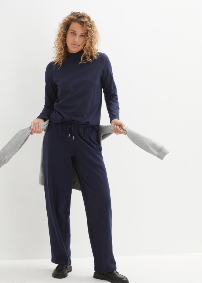 Essential Langarmshirt mit Stehkragen, seamless