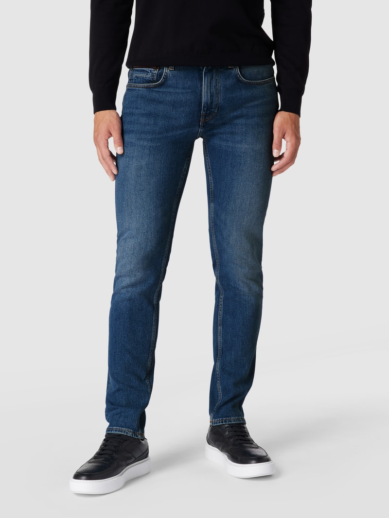 Straight Fit Jeans mit Stretch-Anteil Modell 'Denton' in jeans