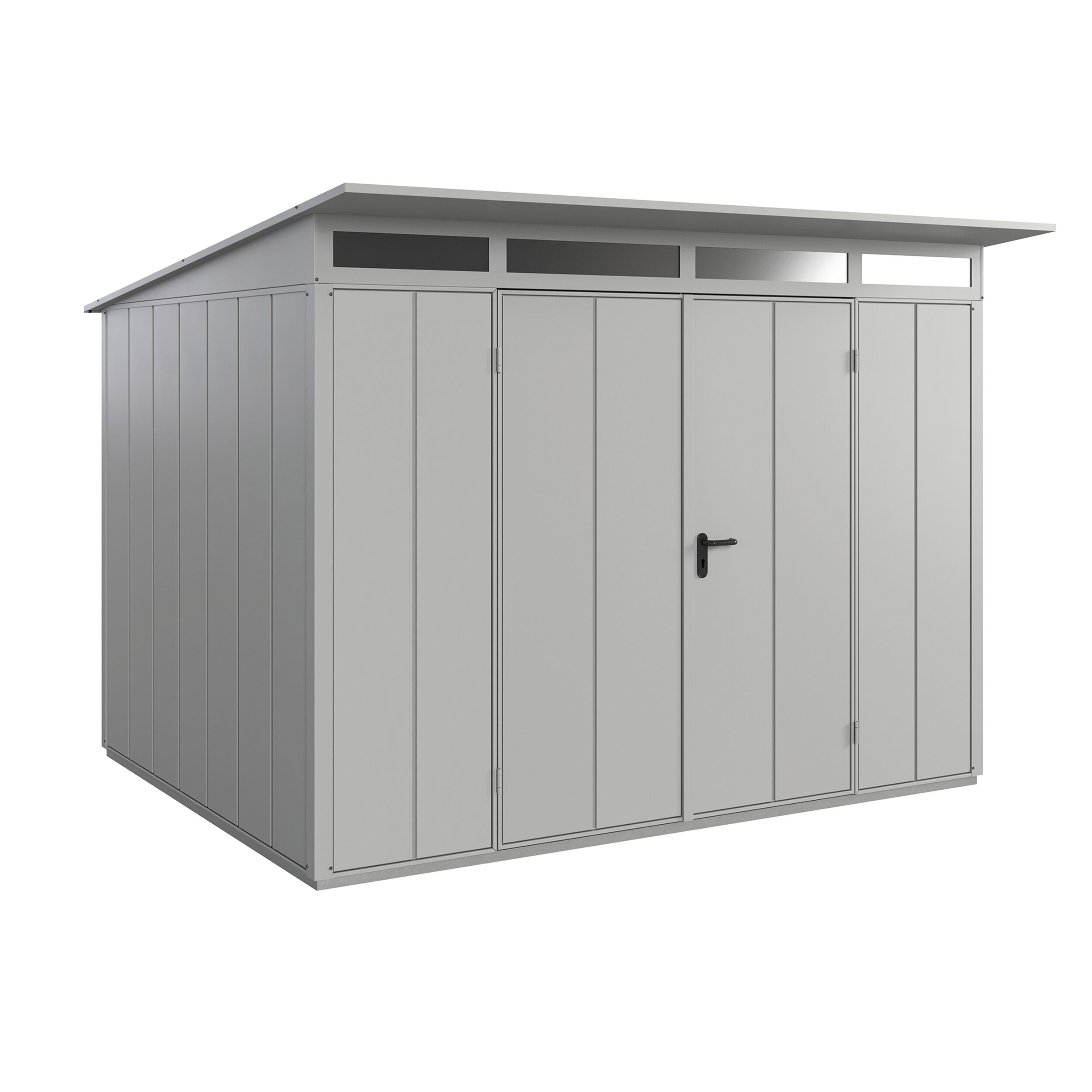 Set Berry Modern-P,Typ 3 Gerätehaus - Weißaluminium