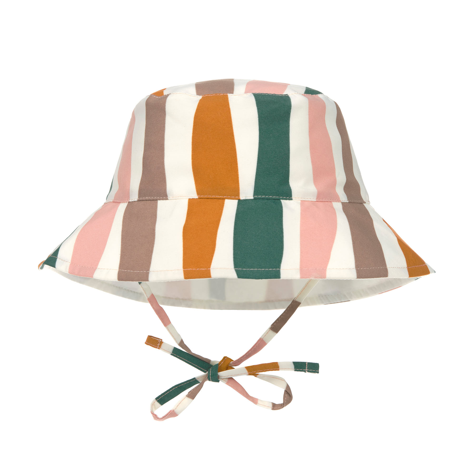 Sonnenhut Kinder (UV Schutz) - Wellen, Pink Weiß