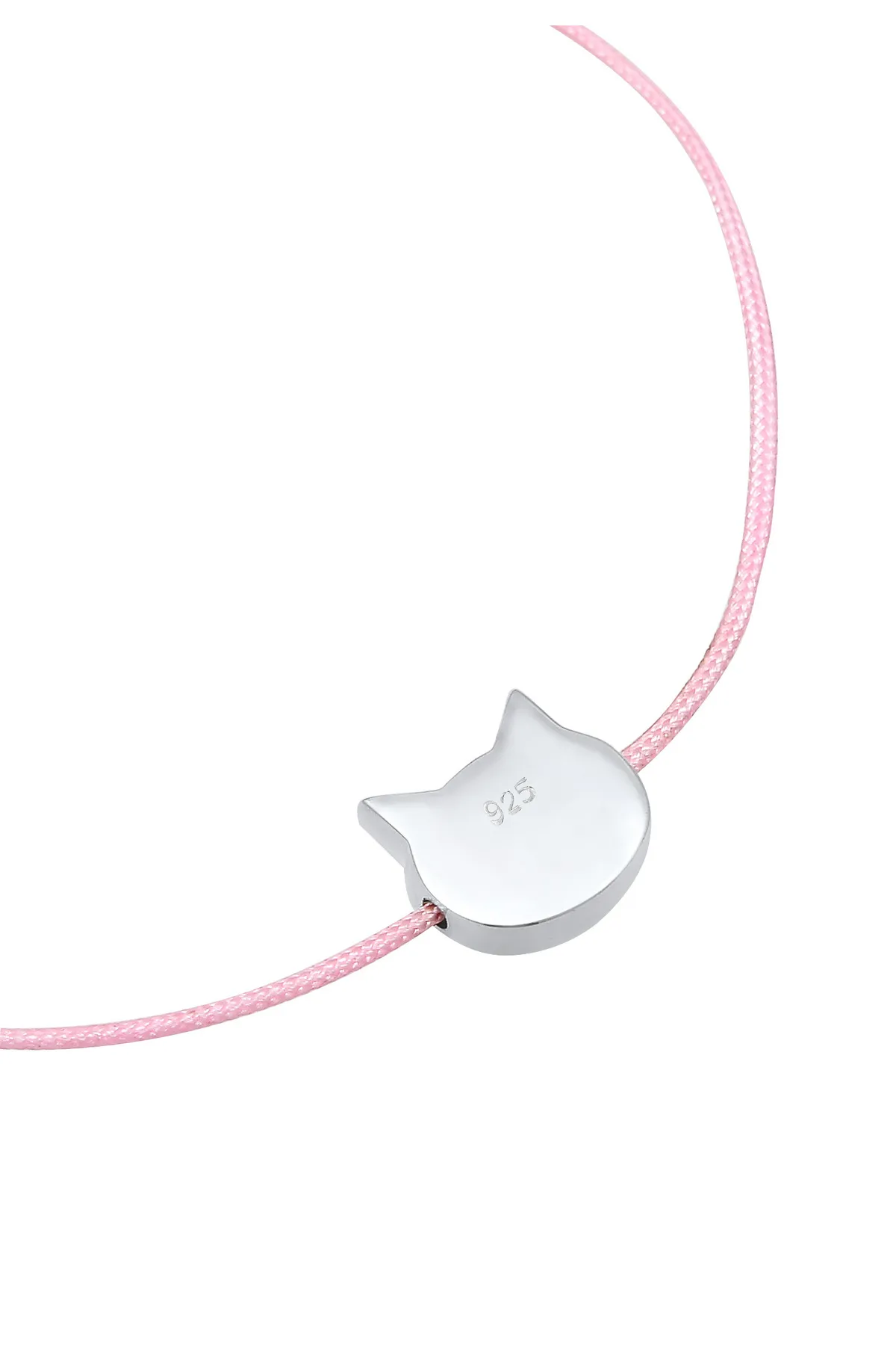 ELLI  Armband Kinder Kids Katze Rosa Nylon Niedlich 925 Silber