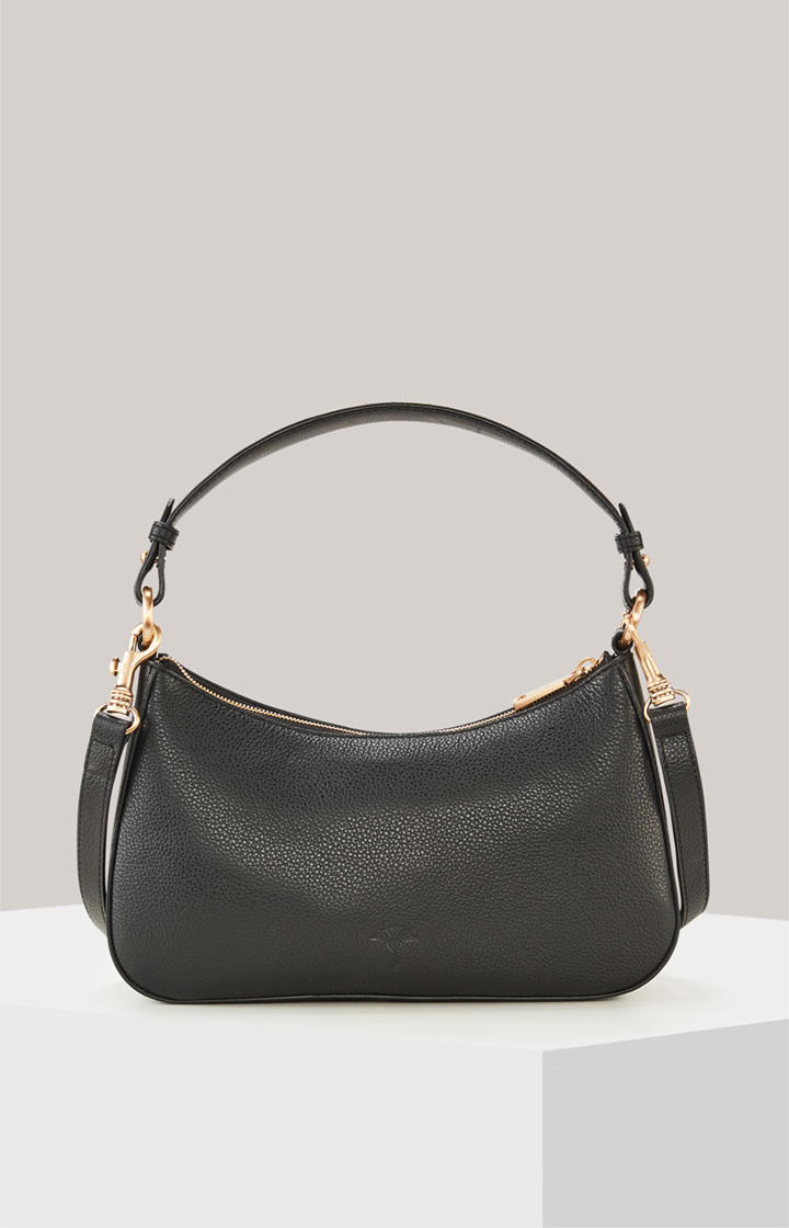 Leder-Schultertasche Estate Loreen in Schwarz