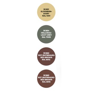 AK Real Colors Paintset - WWII German Tank Interior Colors (4x 17ml)