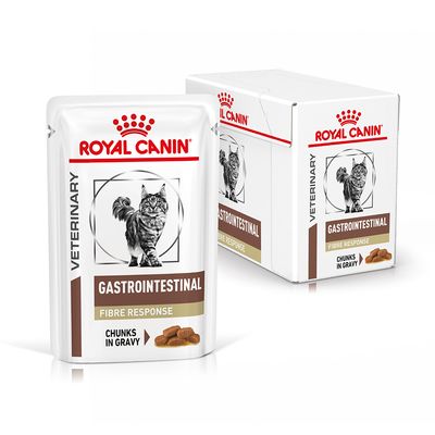 Royal Canin Veterinary Feline Gastrointestinal Fiber Response in Soße