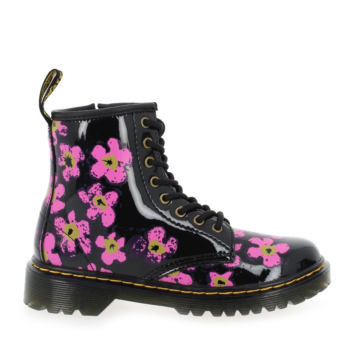 Dr Martens  1460 J PANSY FAYRE - Noir Fuchsia
