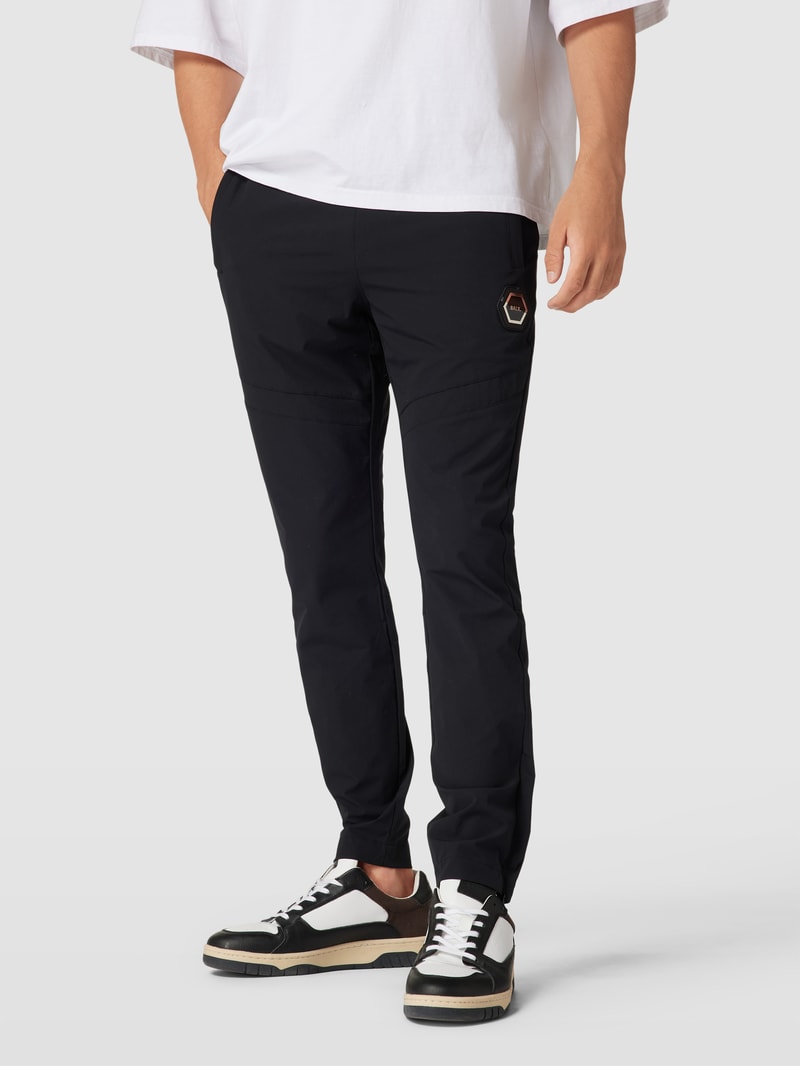 Sweatpants mit Eingrifftaschen Modell 'Luois' in schwarz
