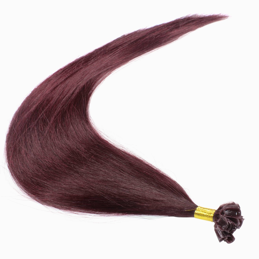 hair2heart Extensions à chaud Bonding Premium cheveux naturels #99j Bourgogne 0.5g extensions