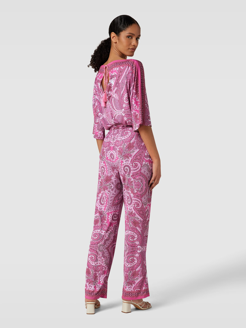 Jumpsuit mit Allover-Muster in pink
