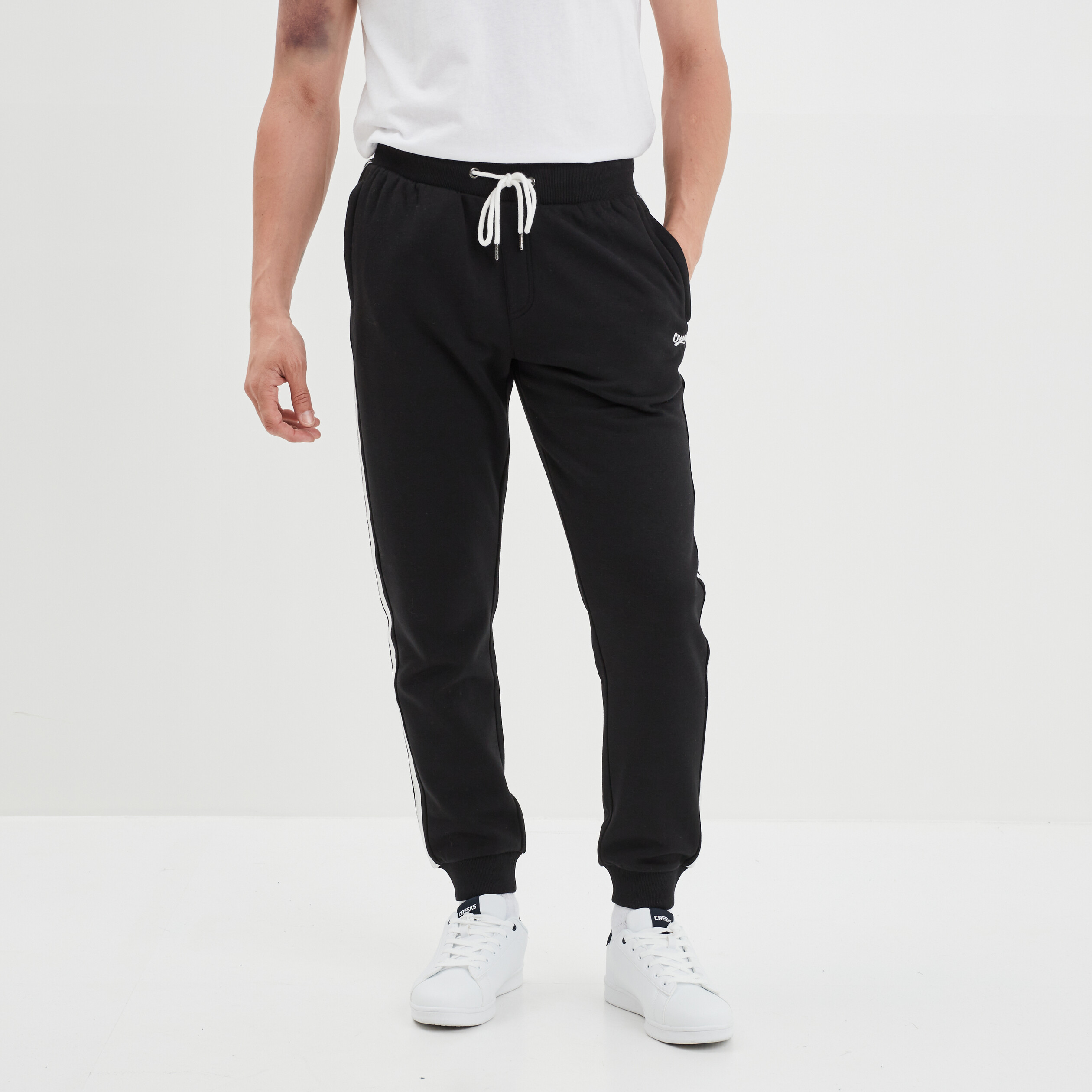 Pantalon de jogging stretch Creeks noir homme | La Halle