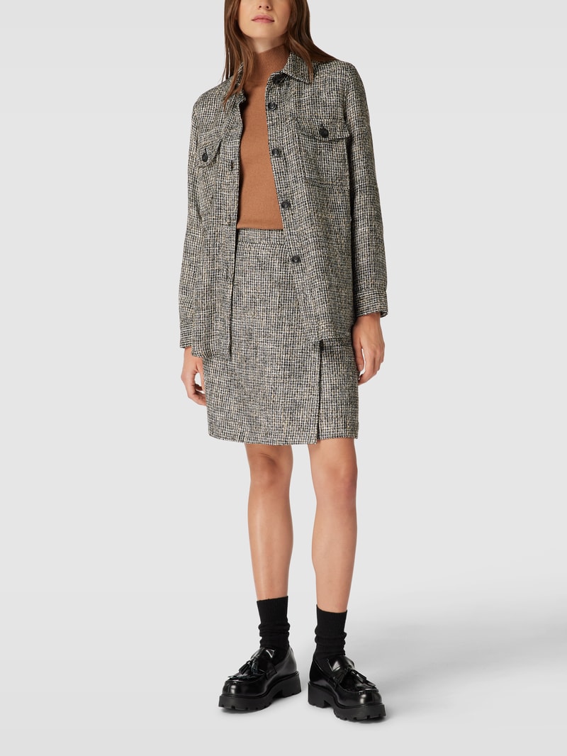 Blazer in Bouclé-Optik in cognac