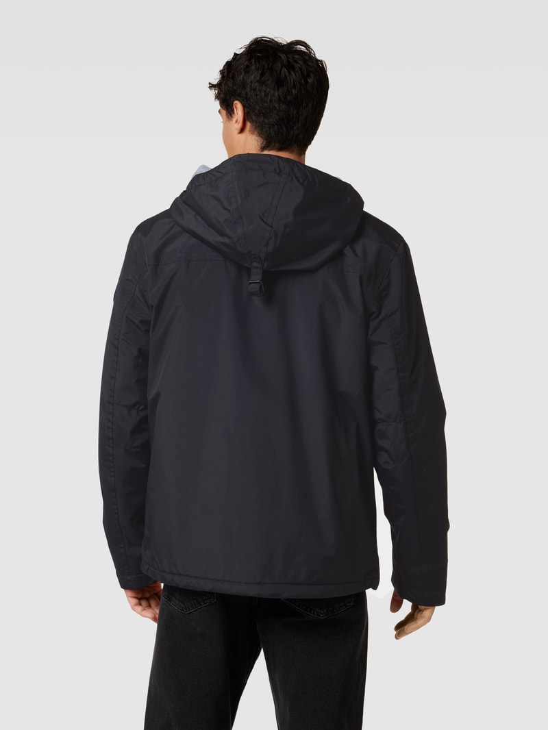 Jacke mit Label-Stitching Modell 'RAINFOREST' in schwarz