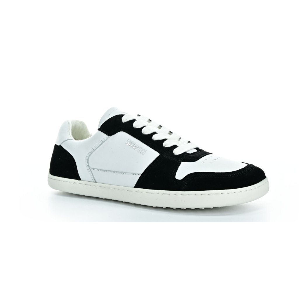 Shapen RE:WIND Black & White Leather Barfußschuhe