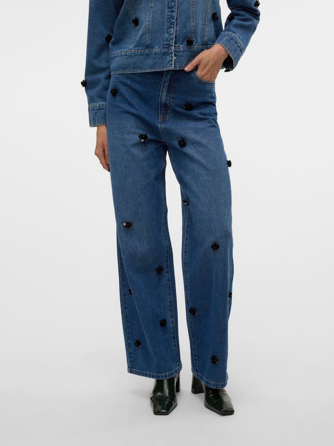 VMTAYLOR Mid Rise Baggy Fit Jeans