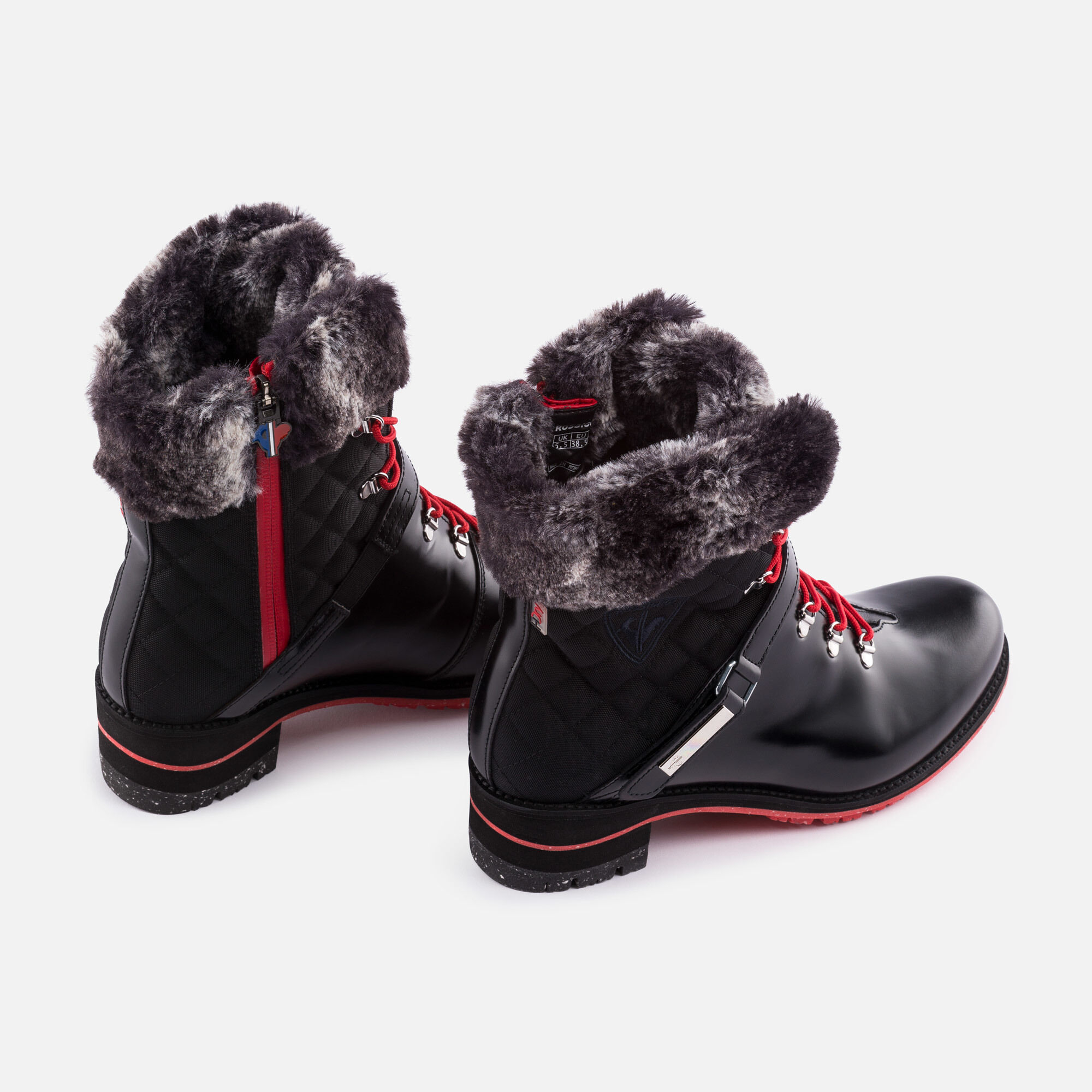 Bottes 1907 Megève Noires Brillantes Femme
