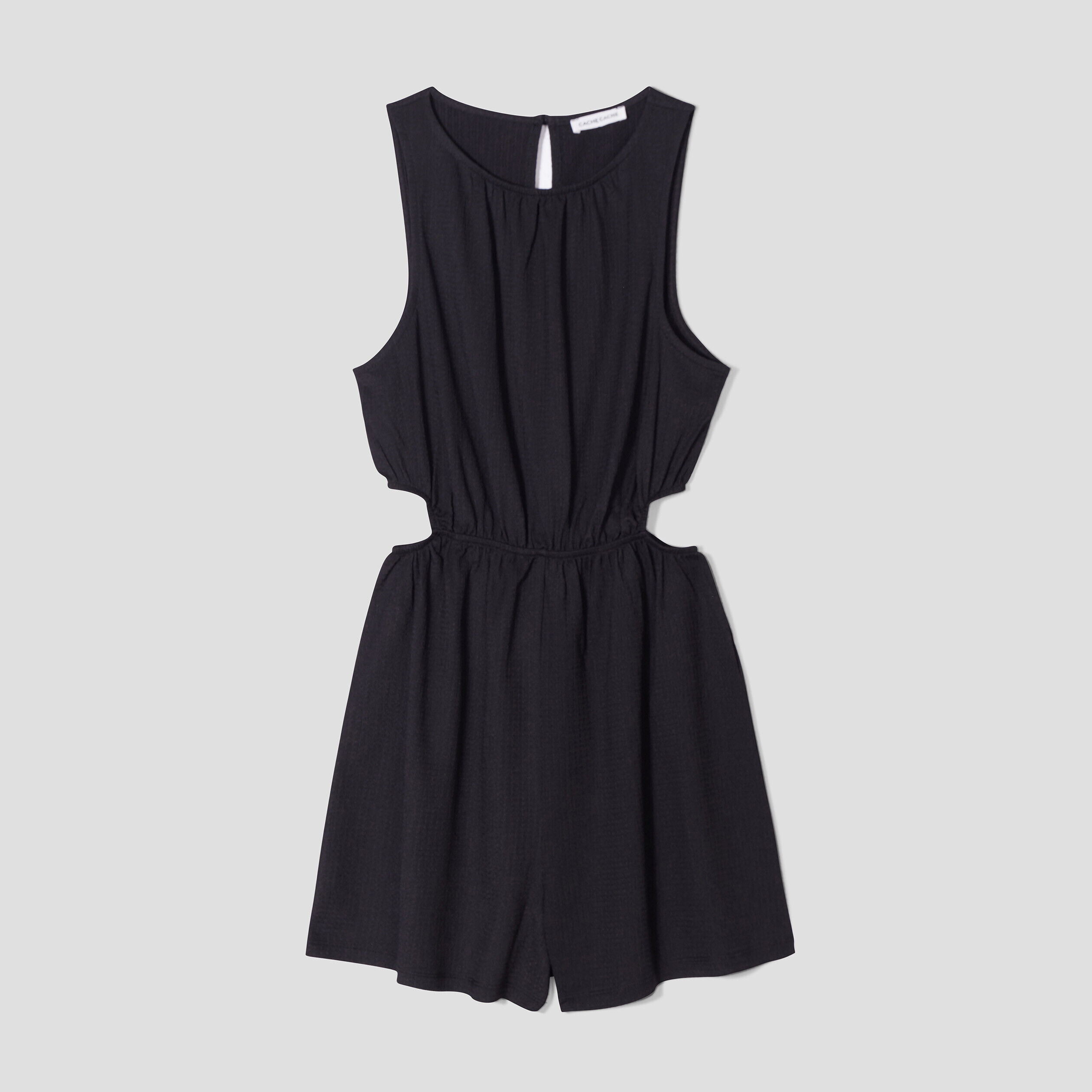 Combishort fluide ouvertures noir femme | Cache Cache