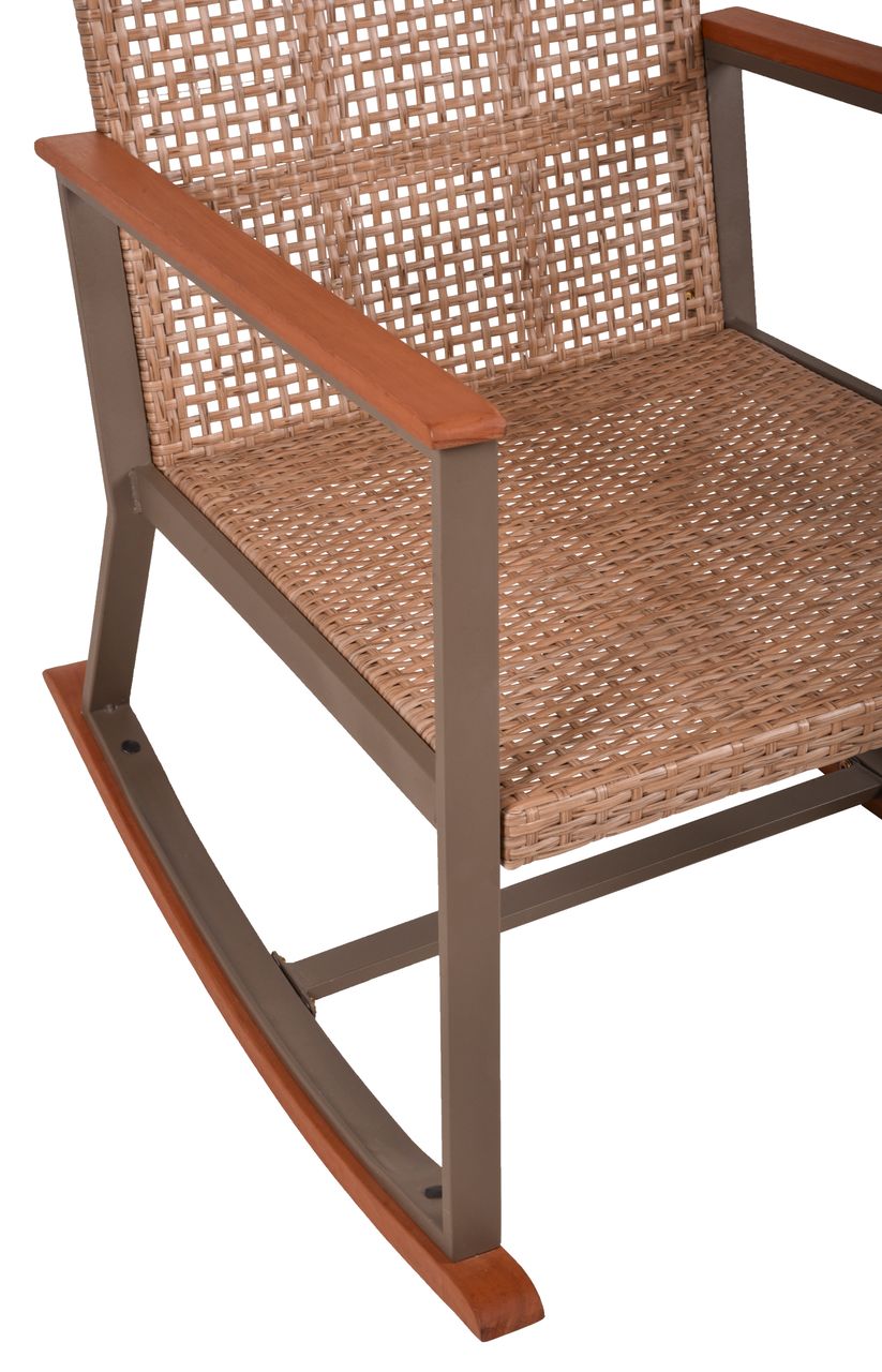 Garden Pleasure Schaukelstuhl Set SINALOA, Teak Look