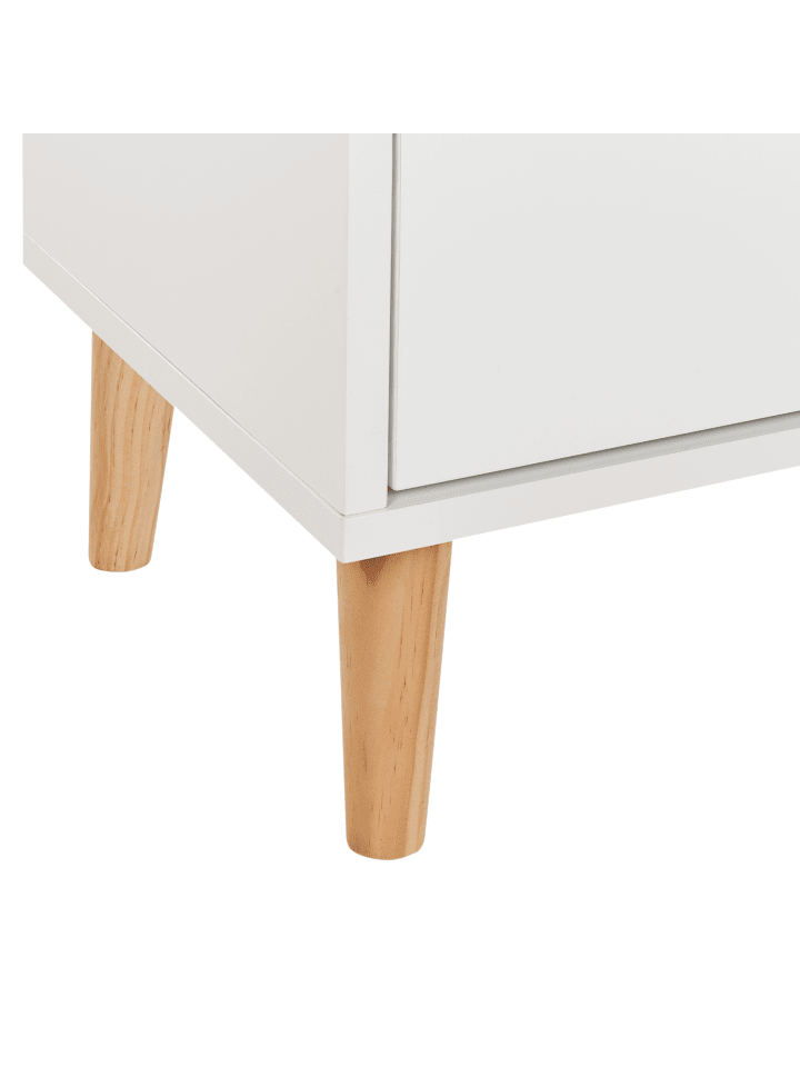 Beliani Kommode SIMMIE in Weiß/Heller Holzfarbton - (W) 60 x (H) 62 x (L) 30 cm günstig kaufen onesize