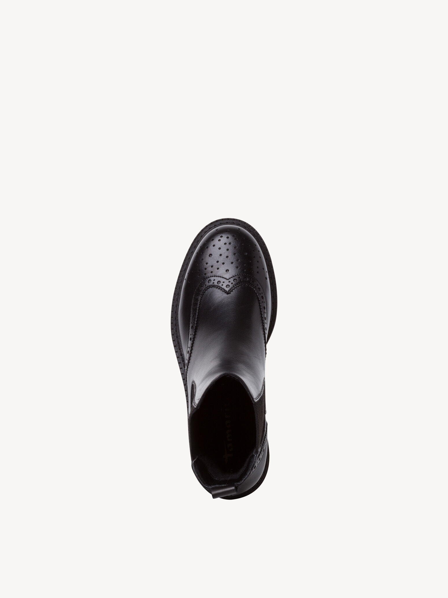 Bottine Chelsea en cuir - noir