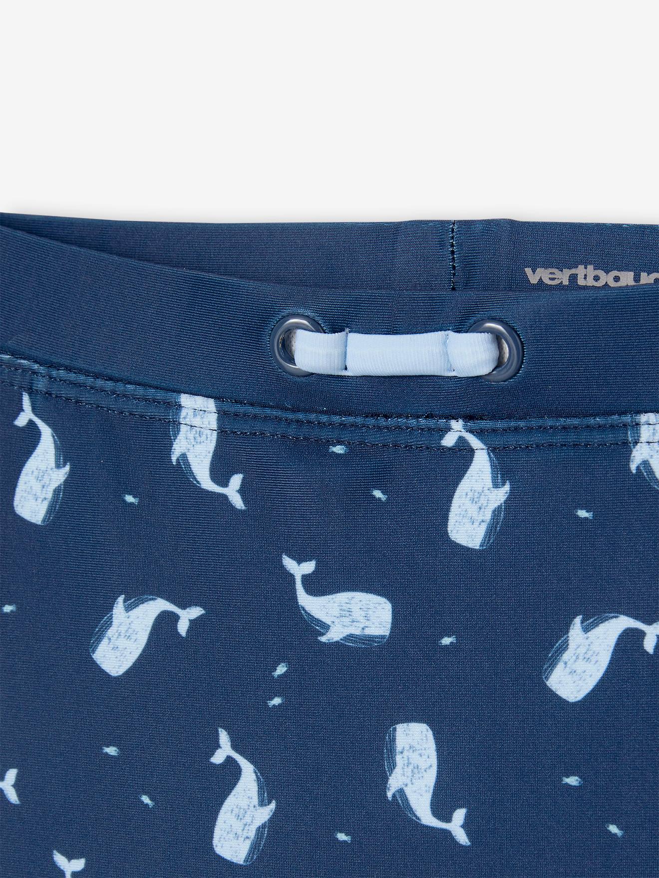 Boxer de bain imprimé baleines bébé garçon marine
