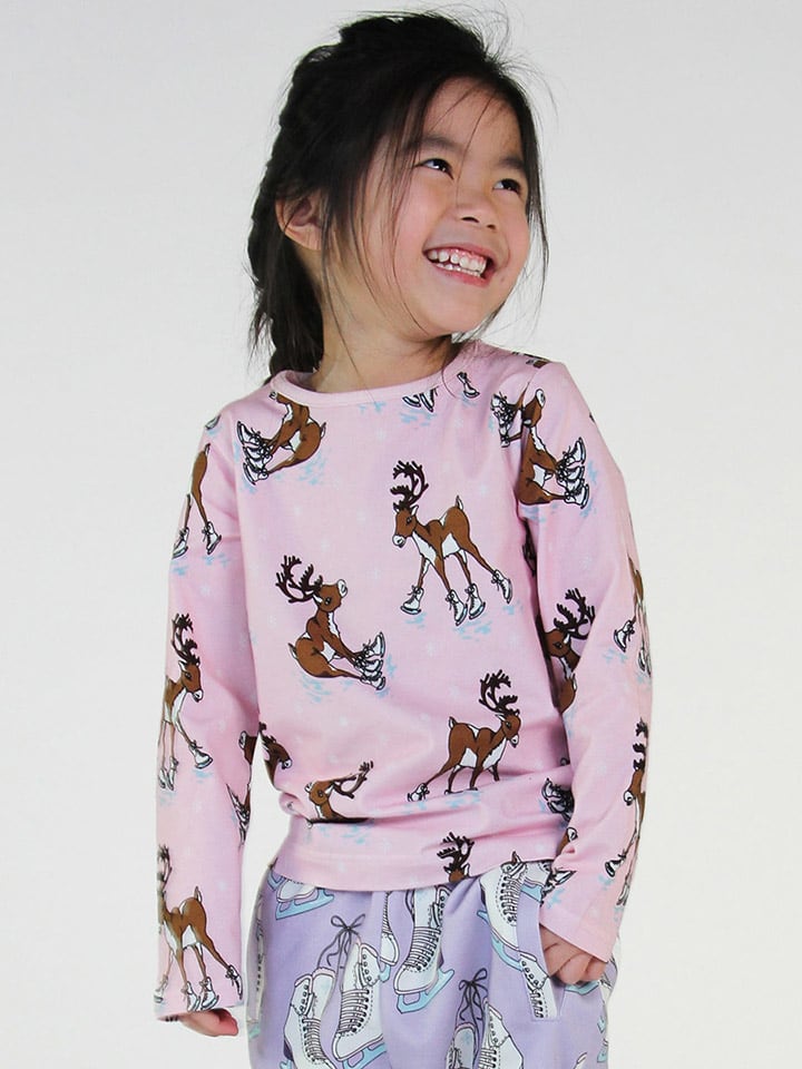 Småfolk Longsleeve in Rosa/ Hellbraun günstig kaufen