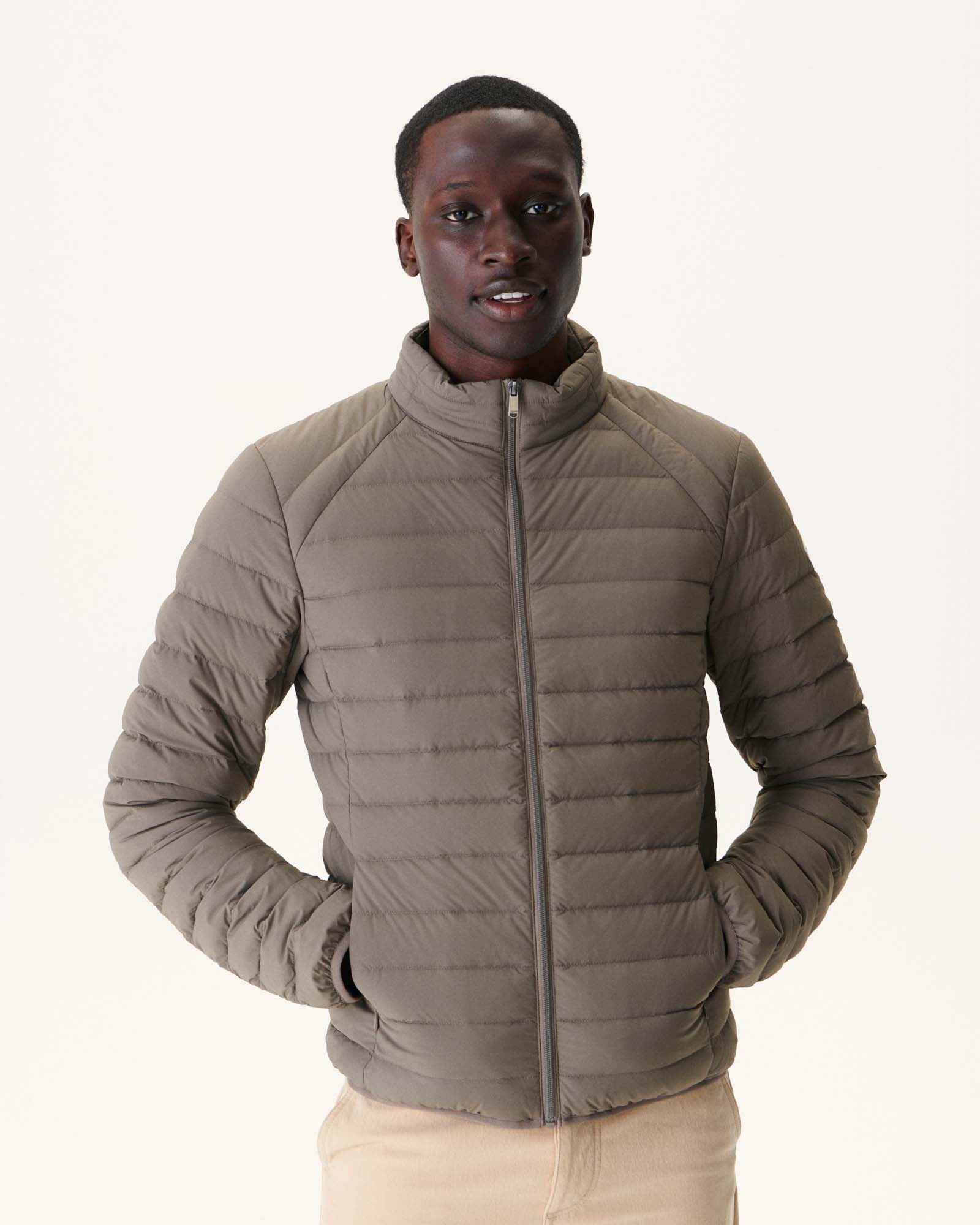 Doudoune légère stretch Taupe Aragon