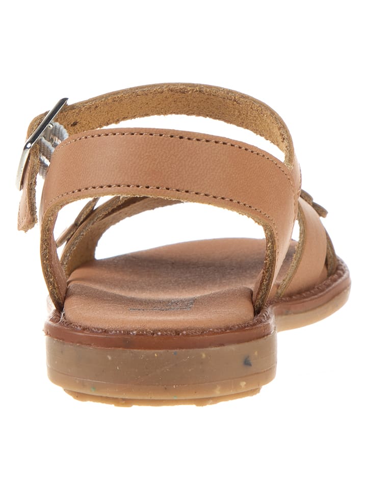 kmins Leder-Sandalen in Hellbraun günstig kaufen