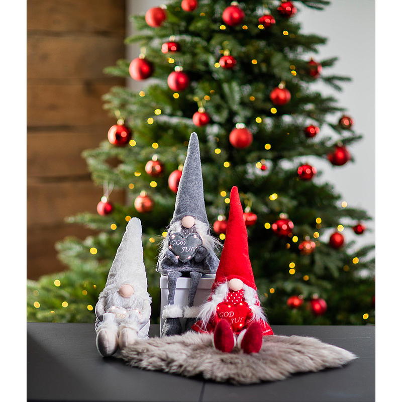 Home Favorittnisse h 55 cm m/LED-lys rød