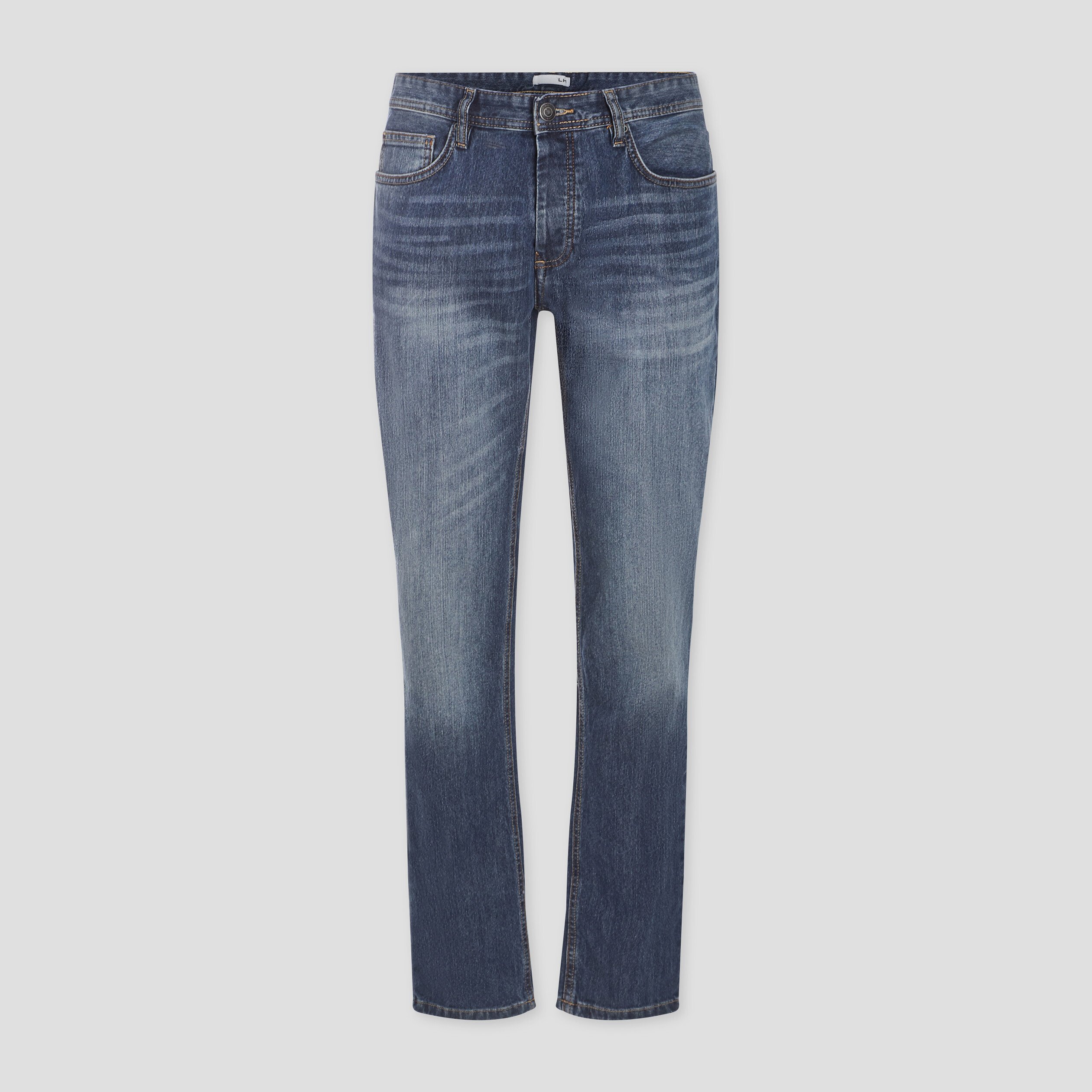 Jeans straight effet délavé denim double stone homme | La Halle