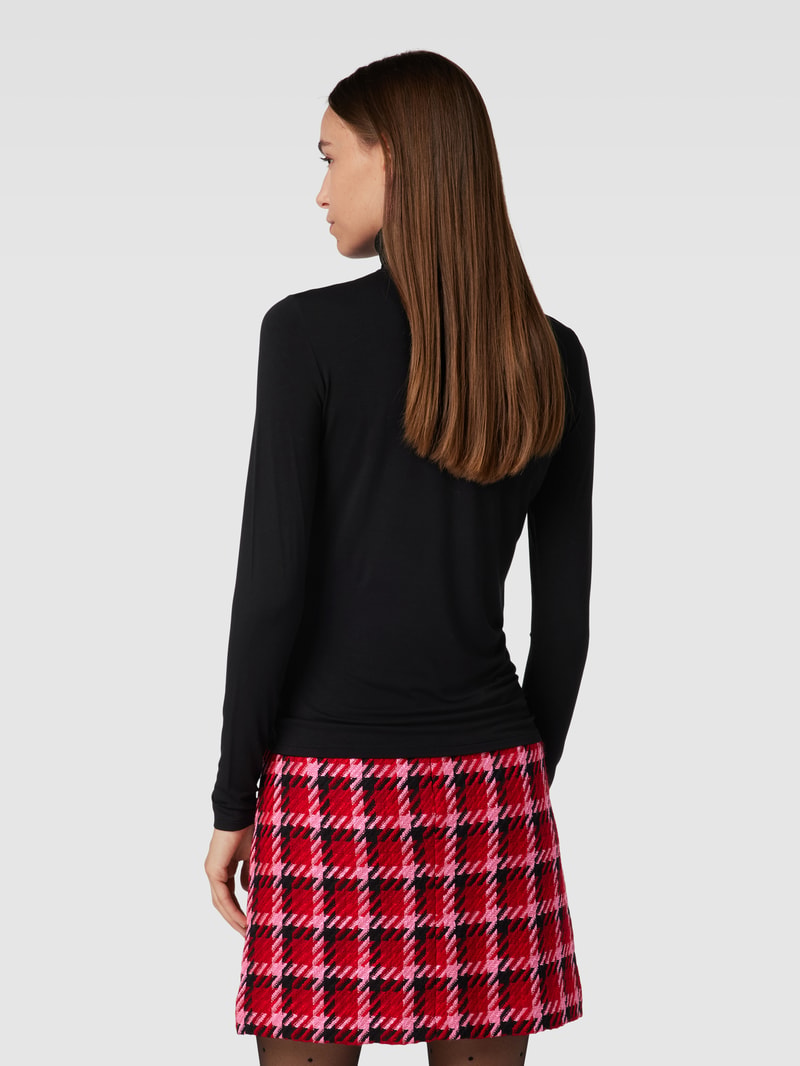 Longsleeve in melierter Optik Modell 'MULTIF' in schwarz