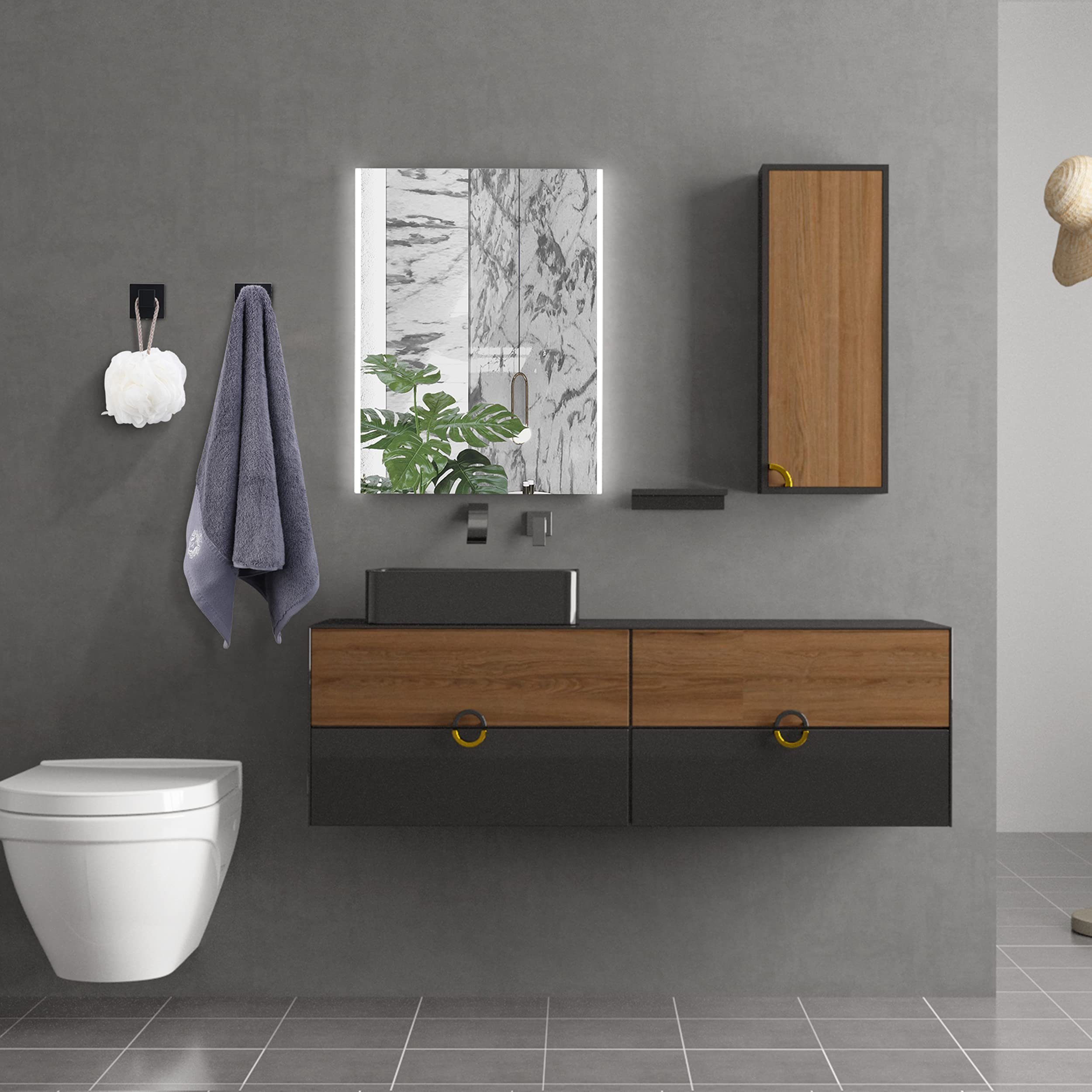 Haiaveng Wandhaken 2 Stück Haken, quadratischer Kleiderhaken, Wandhalterung, Badezimmer, Küche Badezimmer Wohnzimmer Schlafzimmer usw