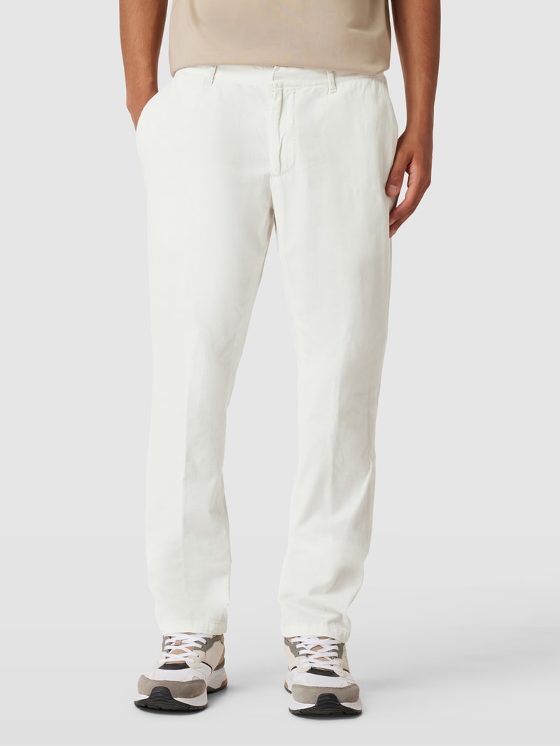 Slim Fit Anzug aus Cord in offwhite